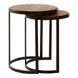 Orsina Sturdy Chevron Side Tables, Durable Side Table By Couch For Livingroom, Versatile Small Table For Outdoor - thumbnail 3