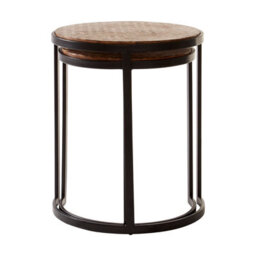 Orsina Sturdy Chevron Side Tables, Durable Side Table By Couch For Livingroom, Versatile Small Table For Outdoor - thumbnail 5