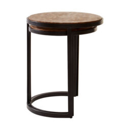 Orsina Sturdy Chevron Side Tables, Durable Side Table By Couch For Livingroom, Versatile Small Table For Outdoor - thumbnail 4