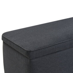 Wyld And Coco Novahome Storage Bench Black Fabric With Lift-Up Top And Wooden Legs, W104 X D40 X H45Cm - thumbnail 7