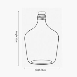 Pacific Lifestyle Small Clear Recycled Glass Bottle Vase With Raffia Neck - thumbnail 7