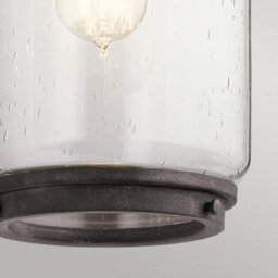 Luminosa Lighting Elstead Kichler Andover Outdoor 1 Light Wall Lantern Weathered Zinc Ip44 - thumbnail 3