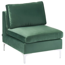 Beliani Modular Corner Sofa 4 Seater Evja Left Hand Green Velvet - thumbnail 6