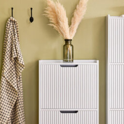 Sobuy Fsr177-W, Shoe Cabinet Storage Organizer With 2 Flip Drawers,white,w50.5Xd19Xh91 - thumbnail 5