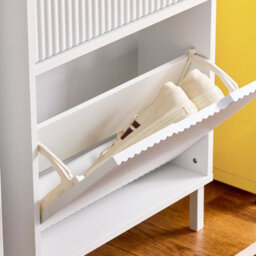 Sobuy Fsr177-W, Shoe Cabinet Storage Organizer With 2 Flip Drawers,white,w50.5Xd19Xh91 - thumbnail 7