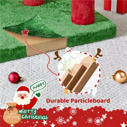 Yaheetech 59 Cm Height 2-Level Cat Tree With Condo And Scratching Posts - Red/green - thumbnail 8