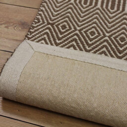 Taupe Geometric Modern Handmade Wool Easy To Clean Rug For Living Room And Bedroom-66 X 200Cm (Runner) - thumbnail 2