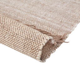 Beliani Handwoven Jute Rug, Brown Geometric, 80 X 150 Cm - thumbnail 4