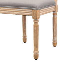 Nordlys Set Of 2 Wooden Dining Chairs With Cane Backs And Dark Gray Fabric Seats Classic Style Dining Room - thumbnail 5