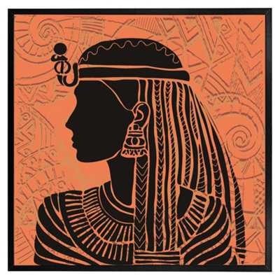 "Andrew Lee Egyptian Women On Orange (Picutre Frame) / 12X12"" / Brown" - image 1