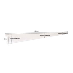 Afit White Twin Slot Brackets 470mm - Pack Of 2 - 32mm Twin Slot Adjustable Wall Shelving - thumbnail 3