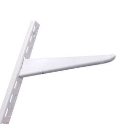 Afit White Twin Slot Brackets 470mm - Pack Of 2 - 32mm Twin Slot Adjustable Wall Shelving - thumbnail 2