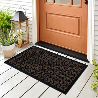 RugsX Doormat Antislip Dunlop 7764 Brown - Indoor, Outdoor 50X80 Cm - image 1