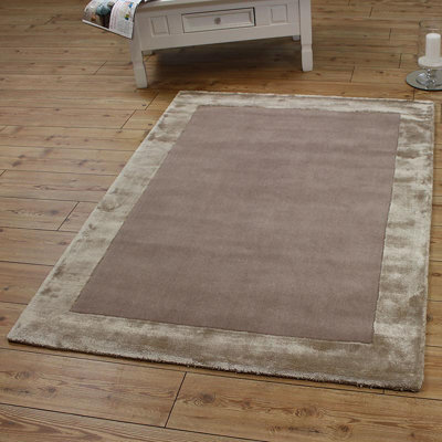 Sand Bordered Handmade Modern Wool Easy To Clean Bedroom Dining Room And Living Room Rug-200Cm X 290Cm - image 1