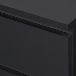 Black 3 Piece Furniture Set Chest Of Drawers Bedside Tables Birlea Oslo - thumbnail 6