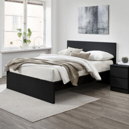 Black 3 Piece Furniture Set Chest Of Drawers Bedside Tables Birlea Oslo - thumbnail 7