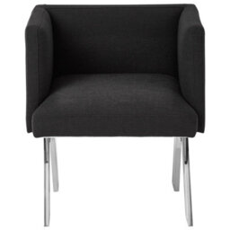 Orsina Luxurious Black Dining Chair With Silver Legs,livingroom Armchair,outdoor Patio Chair,ideal As Kitchen Chair