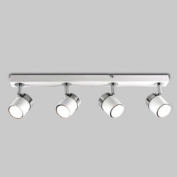 Valuelights Rosie White Ceiling Bar Spotlight And Gu10 Spotlight Led 5W Warm White 3000K Bulbs - thumbnail 2