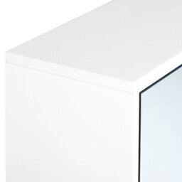 Beliani Bathroom Wall Mounted Mirror Cabinet Nubes 80 Cm 70 Cm White - thumbnail 7