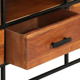 Berkfield Industrial Tv Cabinet 110X30X45 Cm Solid Acacia Wood - thumbnail 6
