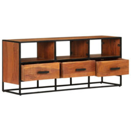 Berkfield Industrial Tv Cabinet 110X30X45 Cm Solid Acacia Wood - thumbnail 3