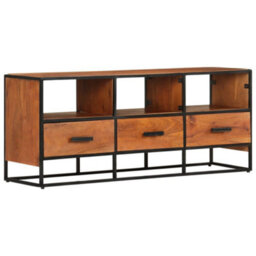 Berkfield Industrial Tv Cabinet 110X30X45 Cm Solid Acacia Wood - thumbnail 9