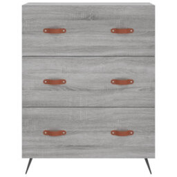 Berkfield Highboard Grey Sonoma 69.5X34X180 Cm Engineered Wood - thumbnail 8