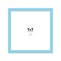"7X7"" Light Blue Picture Frame - 7X7"" Square Frame With 3X3"" Mount For 7X7""/3X3"" Pictures Classic Style Wall Art, 1 Pack" - thumbnail 1