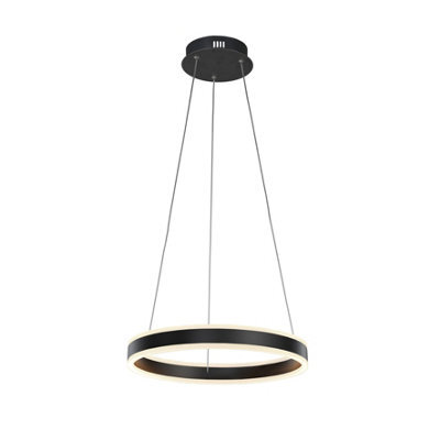 Luminosa Lighting Luminosa Helia Integrated Led Pendant Ceiling Light Matt Black 3000K - Uk Stock - image 1