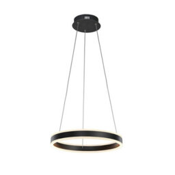 Luminosa Lighting Luminosa Helia Integrated Led Pendant Ceiling Light Matt Black 3000K - Uk Stock - thumbnail 1