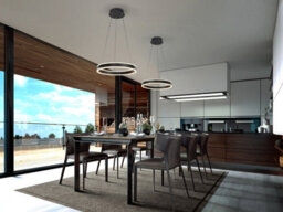 Luminosa Lighting Luminosa Helia Integrated Led Pendant Ceiling Light Matt Black 3000K - Uk Stock - thumbnail 2