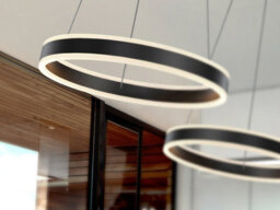 Luminosa Lighting Luminosa Helia Integrated Led Pendant Ceiling Light Matt Black 3000K - Uk Stock - thumbnail 3