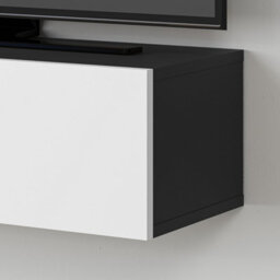 "Decortie Francy Wall-Mounted Tv Unit Modern Media Centre Tv Cabinet 42"" Anthracite Grey White 135Cm" - thumbnail 4