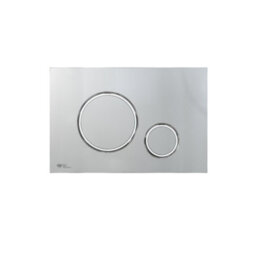 Concealed 1.12M Wall Hung Toilet Cistern Frame Adjustable Wc Unit & Gloss Chrome, White Trim Flush Plate - thumbnail 3