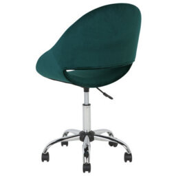 Beliani Desk Chair Selma Velvet Emerald Green - thumbnail 6