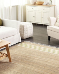 Beliani Rug Mirza Olive Green 160 X 230 Cm Jute - thumbnail 2