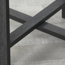Pacific Lifestyle Dark Grey Oak Round Side Table With Removable Tray Top And Folding Legs 44Cm, Marmara - thumbnail 8