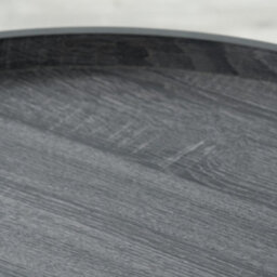 Pacific Lifestyle Dark Grey Oak Round Side Table With Removable Tray Top And Folding Legs 44Cm, Marmara - thumbnail 6