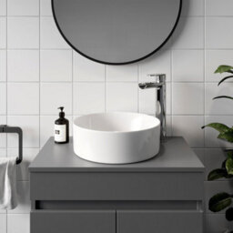 Affine Bathroom Wall Hung Vanity Unit Sink Cabinet Countertop Wash Basin Oak 1100mm - thumbnail 5