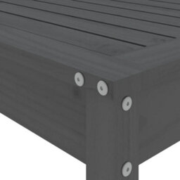Berkfield 5 Piece Garden Bar Set Grey Solid Wood Pine - thumbnail 7