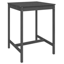 Berkfield 5 Piece Garden Bar Set Grey Solid Wood Pine - thumbnail 6