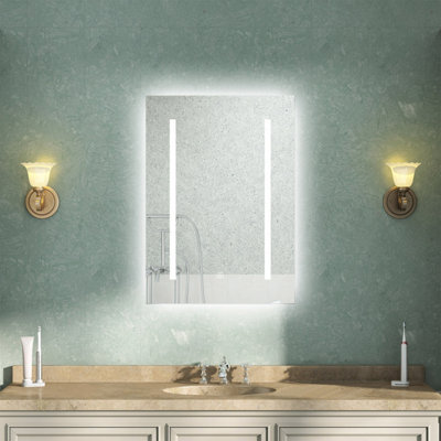 AVER-GROWTH Illuminated Bathroom Led Mirror With Lights Dimmable Demister Pad Touch/wall Switch Vertical/horizontal Wall Mounted 600X800mm - image 1