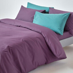 Homescapes Grape Egyptian Cotton Duvet Cover With Pillowcases 200 Tc, Double - thumbnail 5