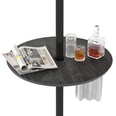 "Gainoom 20"" Outdoor Adjustable Umbrella Table Round Umbrella Table Tray For 1.5"" Patio Umbrella Pole" - image 1