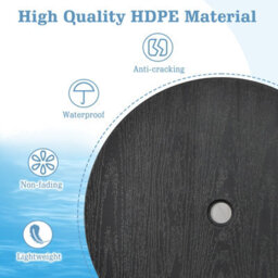 "Gainoom 20"" Outdoor Adjustable Umbrella Table Round Umbrella Table Tray For 1.5"" Patio Umbrella Pole" - thumbnail 5
