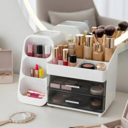 Darphe White Modern Multi-Compartment Cosmetic Storage Organiser With Drawers - thumbnail 3