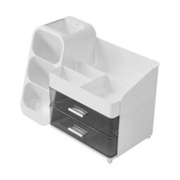Darphe White Modern Multi-Compartment Cosmetic Storage Organiser With Drawers - thumbnail 4