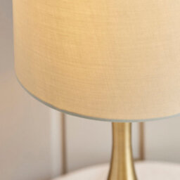Anson Lighting Leahurst Table Light Finished In Soft Brass Plate And Taupe Fabric - thumbnail 8