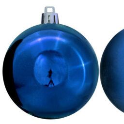 Christmas Tree World 6Cm Blue Bauble Set Shiny/matt (40 Pc) - thumbnail 4