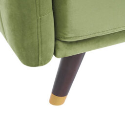 Beliani Sofa Bed 3 Seater Senja Velvet Olive Green - thumbnail 8